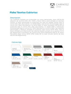 Ficha Tecnica Cubiertas Carpatez