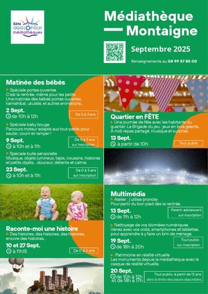 23 08 Affiche Septembre Médiathèque Montaigne