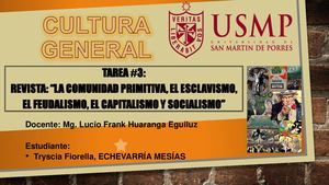 La Comunidad Primitiva, El Esclavismo, El Feudalismo, El Capitalismo Y Socialismo