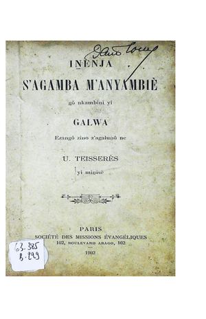 (Galoa) Inenja: Catechisme Protestant, Par U. Teisseres, 1902, ( PROV. DEFAP )