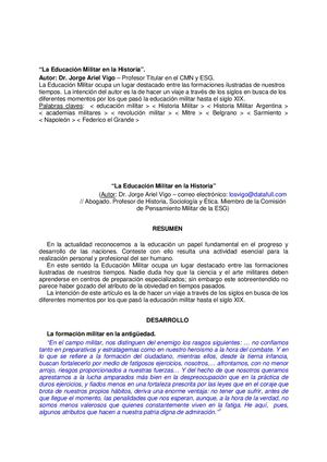 Re Di U 0205 Art02 La Educacion Militar En La Historia Version Final