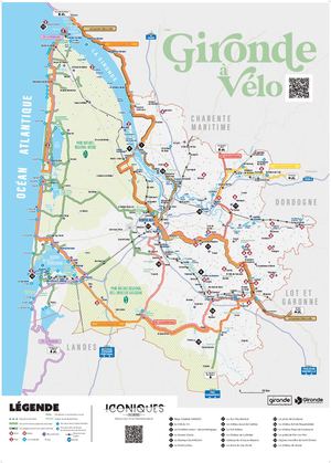 Affiche Carte Touristique 2025 Gironde Tourisme
