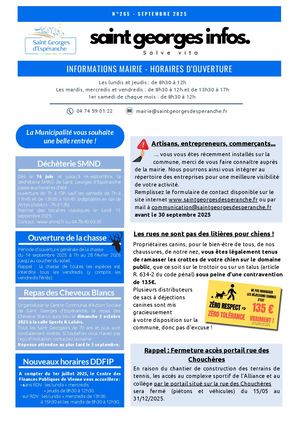 St Georges Infos n°265 Sept 2025