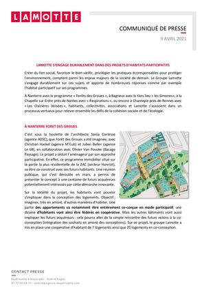 Lamotte s'engage durablement dans les projets d'habitat participatif - 9 avril 2021