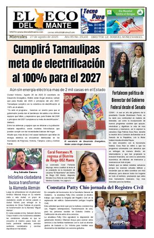 Miércoles 27 de Agosto de 2025