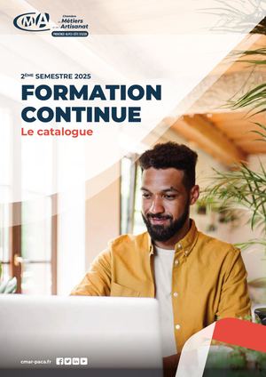 Catalogue De La Formation Continue CMA PACA