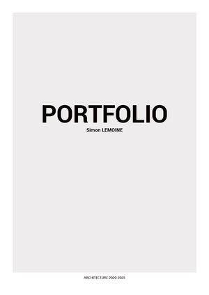 Portfolio - LEMOINE Simon