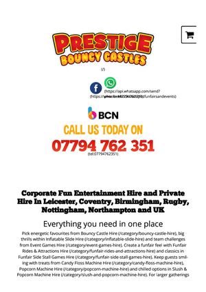 Bouncy Castles, Funfair Ride Hire & More In Leicester & The Midlands