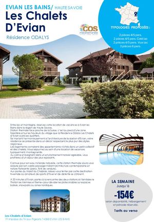 Evian Les Bains "Les Chalets d'Evian" - Odalys HIVER 2025/26