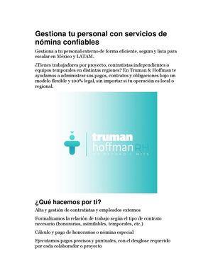 Gestiona Tu Personal Con Servicios De Nómina Confiables