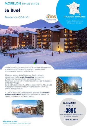 Morillon "Le Buet" - Odalys HIVER 2025/26