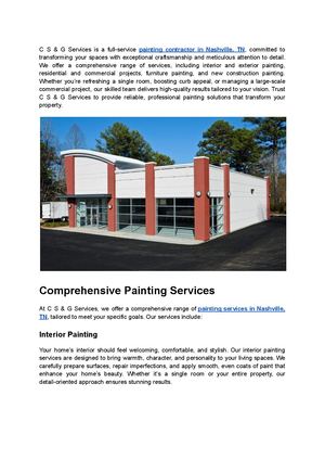 Transform Your Space with Professional Painting Services in Nashville, TN
