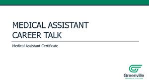 Medical Assistant Online Career Talk