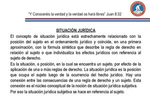 Clase 8 Situación Jurídica