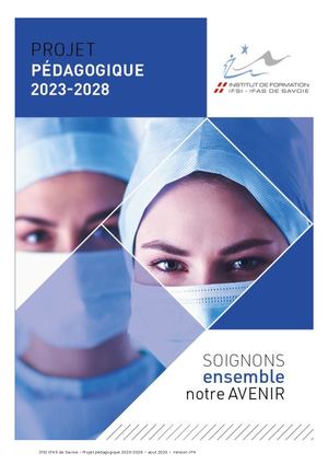 Projet Pédagogique Ifsi De Savoie 2023 2028 Version 2025 2026