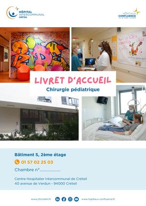 Livret d'accueil - Chirurgie pédiatrique - CHIC