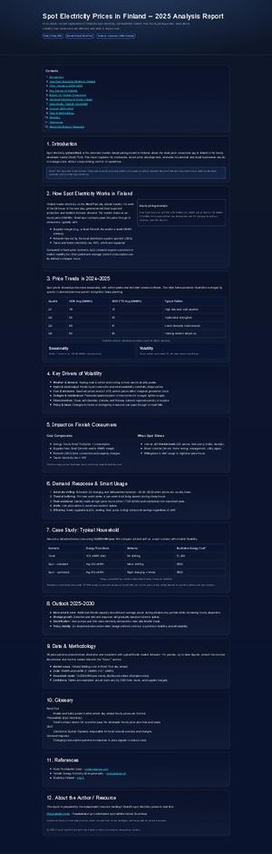 Pörssisähkön Hinta Suomessa 2025 – Spot Electricity Price Analysis in Finland