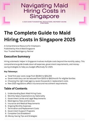 The Complete Guide To Maid Hiring Costs In Singapore 2025
