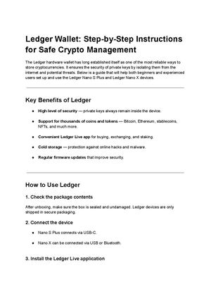 Calaméo - Ledger step-by-step guide