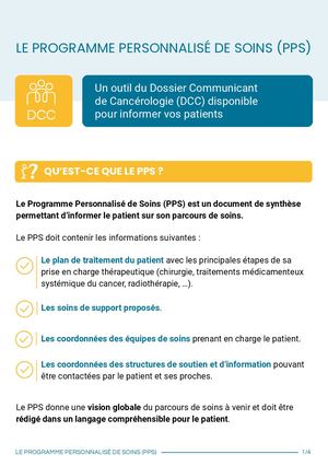 Le programme personnalisé de soins