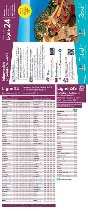 Horaires Ligne 24