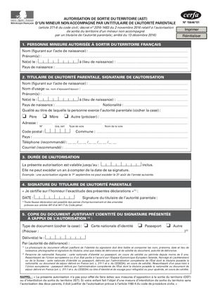 Cerfa Sortie De Territoire