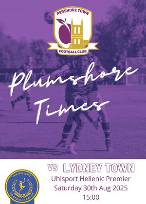 7. Pershore Town Programme 30th August 2025 Vs Lydney Town
