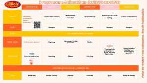 Planning adultes et enfants du moment