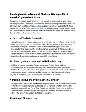 Zahnimplantate In Bielefeld Moderne Lösungen Für Ein Dauerhaft Gesundes Lächeln