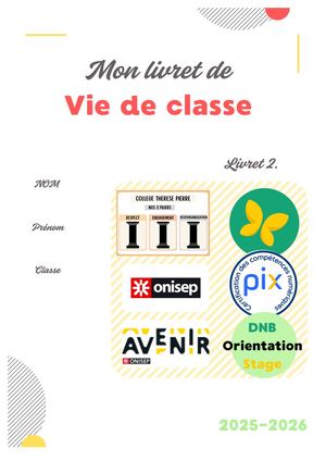 Livret De Bord Elève 3ème - Partie 2