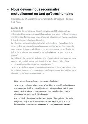 31/08/2025 Luc 18, 9-14