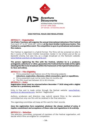 2025 Festival Rules And Regulations