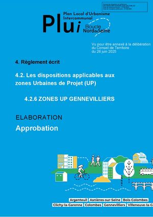 4 2 6 Règlement Zones UP - GENNEVILLIERS - Approuvé.