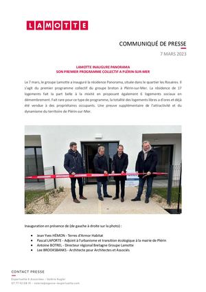 Lamotte inaugure Panorama, son premier programme collectif Plérin-sur-Mer - 7 mars 2023