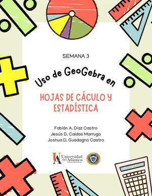 Uso de GeoGebra en Hojas de Cálculo y Estadística