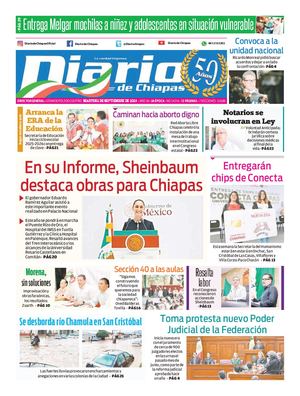 Portada, Martes 2 De Septiembre De 2025