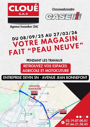 Travaux magasin Cloué SAS Issoudun