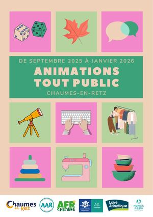Plaquette des animations des Espaces de Vie Sociale de Chaumes-en-Retz
