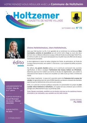 Gazette Holtzheim N° 72 Septembre 2025