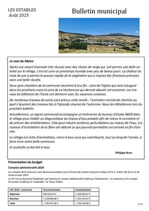 Bulletin Juillet 2025