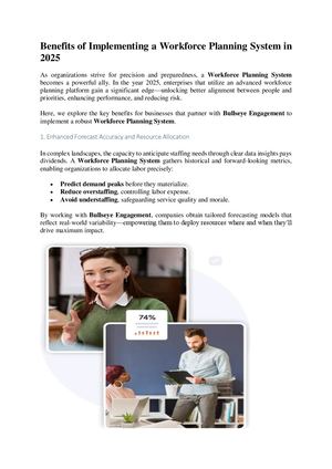 Benefits Of Implementing A Workforce Planning System In 2025