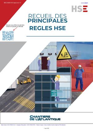 Recueil HSE CdA (principales règles pour PdP)