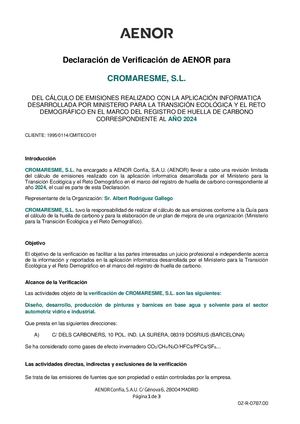 AENOR - Emisiones CO2