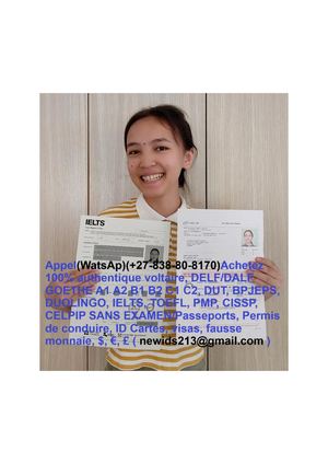 Postulez pour un vrai (newids213@gmail.com))TEST DUOLINGO, passeports, permis de conduire, IELTS, DIPLÔME B1 C1 GOETHE/TELC/OSD A1