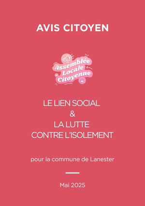 Avis Citoyen : lutter contre l'isolement social