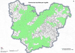 Carte communes de grèvement