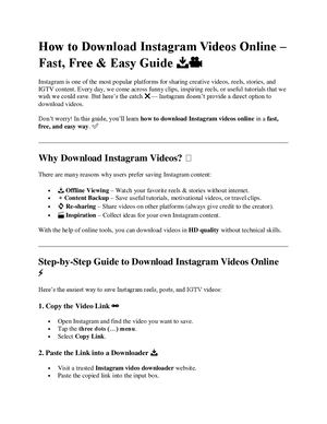instagram video downloader