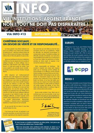 VIA INFO #13 - Septembre 2025