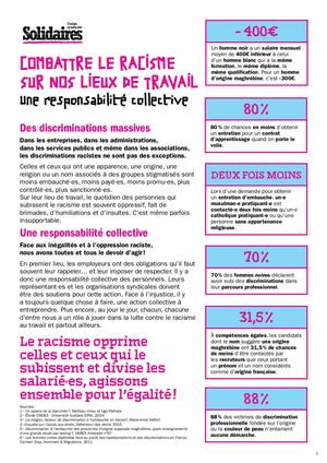 Tract Combattre le racisme sur nos lieux de travail une responsabilité collective