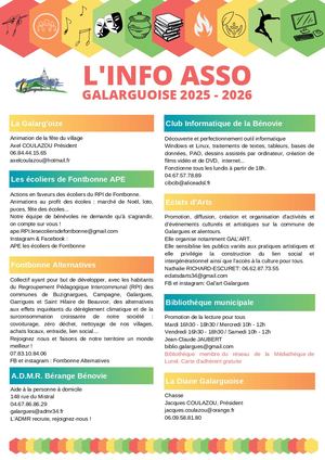 L'info Assos Galarguoises 2025 2026